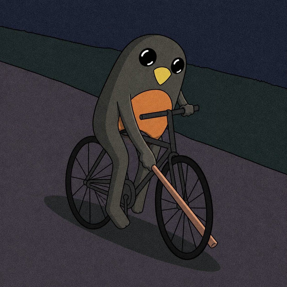 Rwob on a bike